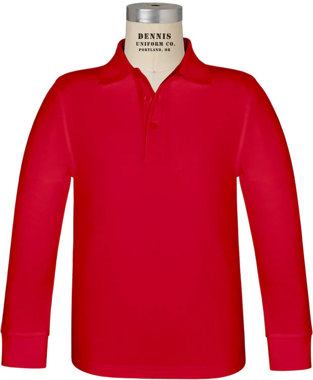 Long Sleeve Pique Polo